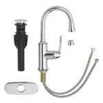 Alpine Reserve Brookes Chrome 4-in centerset 1-handle WaterSense High-arc Residential Handle Bathroom