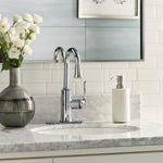 Alpine Reserve Brookes Chrome 4-in centerset 1-handle WaterSense High-arc Residential Handle Bathroom