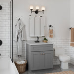 Design House Camilla 25-in Solid White Cultured Marble Single Sink 4-in Centerset Faucet Mount Bathroom Vanity Top