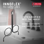 Delta Saylor Champagne Bronze Widespread 2-handle WaterSense Low-arc Residential Handle Bathroom Sink Faucet with Drain