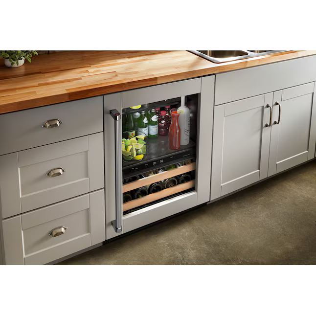 KitchenAid 23.88-in W 14 -Can Capacity Stainless Steel Built-in Indoor Beverage Refrigerator with Glass Door, KUBL314KSS/00 *JR2510, Retail: $3,349.00, FINAL PRICE: $1,699.99 + TAX