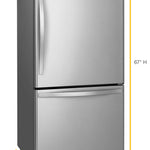 Whirlpool 18.7-cu ft Standard-Depth 30-in Wide Bottom-Freezer Refrigerator with Ice Maker ( Stainless steel ) ENERGY STAR Certified