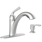 Alpine Reserve Mullen Spot Free Stainless Steel Single Handle Deck-mount Pull-out Kitchen Faucet with Sprayer (Includes Deck Plate) (Includes Soap Dispenser), 67222W-123402, MSRP: $99.00, FINAL PRICE: $59.99