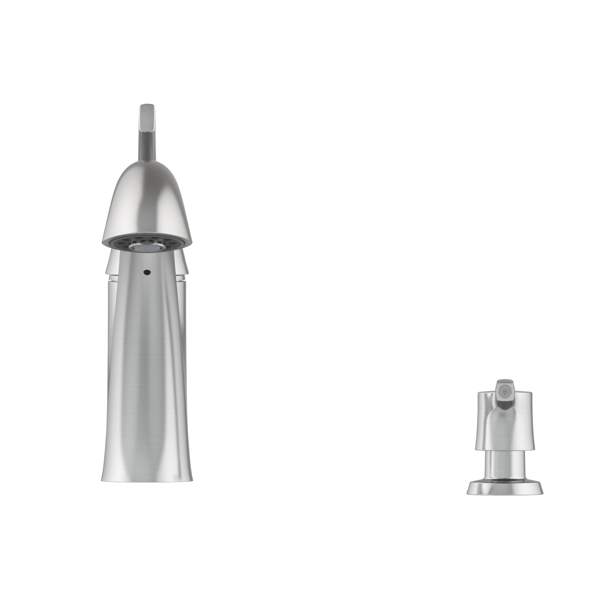 Alpine Reserve Mullen Spot Free Stainless Steel Single Handle Deck-mount Pull-out Kitchen Faucet with Sprayer (Includes Deck Plate) (Includes Soap Dispenser), 67222W-123402, MSRP: $99.00, FINAL PRICE: $59.99
