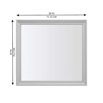 Ellen DeGeneres Anaheim 28-in x 30-in Framed Bathroom Light Gray Mirror, 1580MR-28-242, FINAL PRICE: $39.99 + Tax