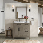 Alpine Reserve Bley 22-in x 30-in Framed Bathroom Vanity Mirror (Rustic Taupe Oak), 1658MR-28-267, FINAL PRICE: $39.99 + Tax