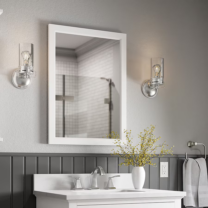 Alpine Reserve Brookview 22-in x 30-in White Framed Bathroom Mirror, 1789MR-22-201, FINAL PRICE: $49.99 + Tax