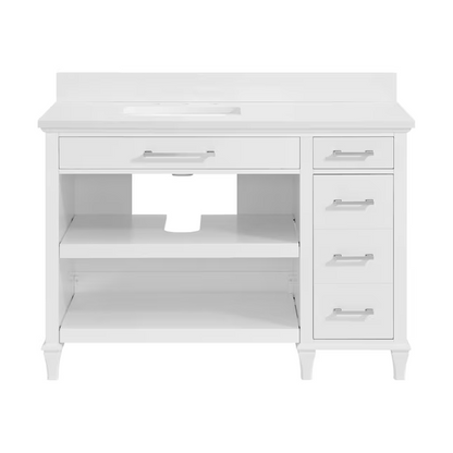 Alpine Reserve Brookview 48-in White ADA Vanity with White Engineered Stone Top, 1789VADA-48-201-901-UM, FINAL PRICE: $599.99 + Tax
