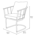 Summit Lane Canyon Way Set of 2 Black Steel Frame Dining Chair with Gray Cushioned Seat, LG-23082-AC  5462202 Retail: $249.00, FINAL PRICE: $149.99 + TAX