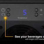 Whirlpool 23.8125-in W 51-Bottles Black-on-stainless Built-In /freestanding Indoor Wine Cooler