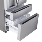 LG Standard-Depth 28.6-cu ft 4 -Door 36-in Wide with Dual Ice Maker ( PrintProof Stainless Steel ) ENERGY STAR Certified