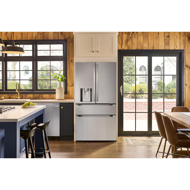 LG Standard-Depth 28.6-cu ft 4 -Door 36-in Wide with Dual Ice Maker ( PrintProof Stainless Steel ) ENERGY STAR Certified