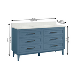 Origin 21 Edison 60-in Chambray Vanity with Semi-Recessed Engineered Carrara Marble Top, 1690VA-60-318-925-SR, FINAL PRICE: $999.99 + Tax