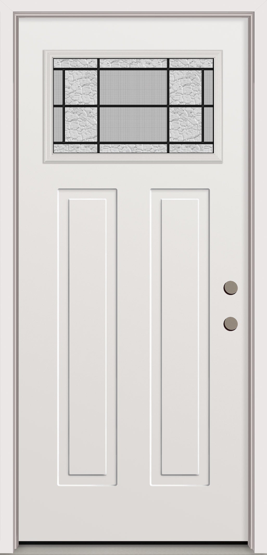 5517518  RELIABILT 36-in x 80-in x 4-9/16-in Steel Left-hand inswing Prehung Residential Insulating core Front