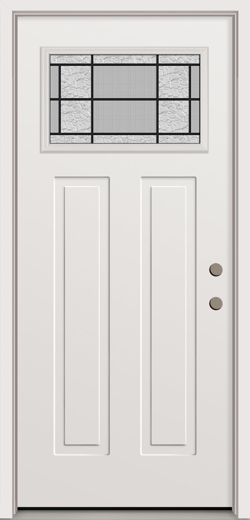 RELIABILT 36-in x 80-in x 4-9/16-in Steel Left-hand inswing Prehung Residential Insulating core Front