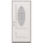 RELIABILT 36-in x 80-in x 4-9/16-in Steel Right-hand inswing Prehung Residential Insulating core Front Door, 5517514, #10124820, FINAL PRICE: $349.99 + TAX