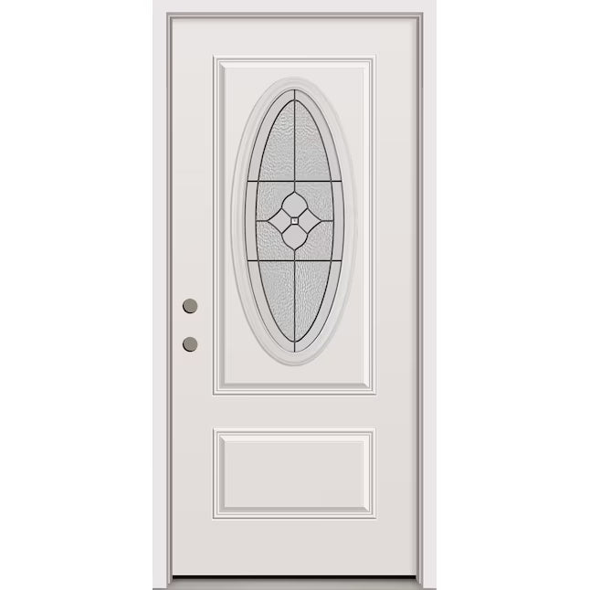 RELIABILT 36-in x 80-in x 4-9/16-in Steel Right-hand inswing Prehung Residential Insulating core Front Door, 5517514, #10124820, FINAL PRICE: $349.99 + TAX
