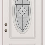 5517514 RELIABILT 36-in x 80-in x 4-9/16-in Steel Right-hand inswing Prehung Residential Insulating core Front Door