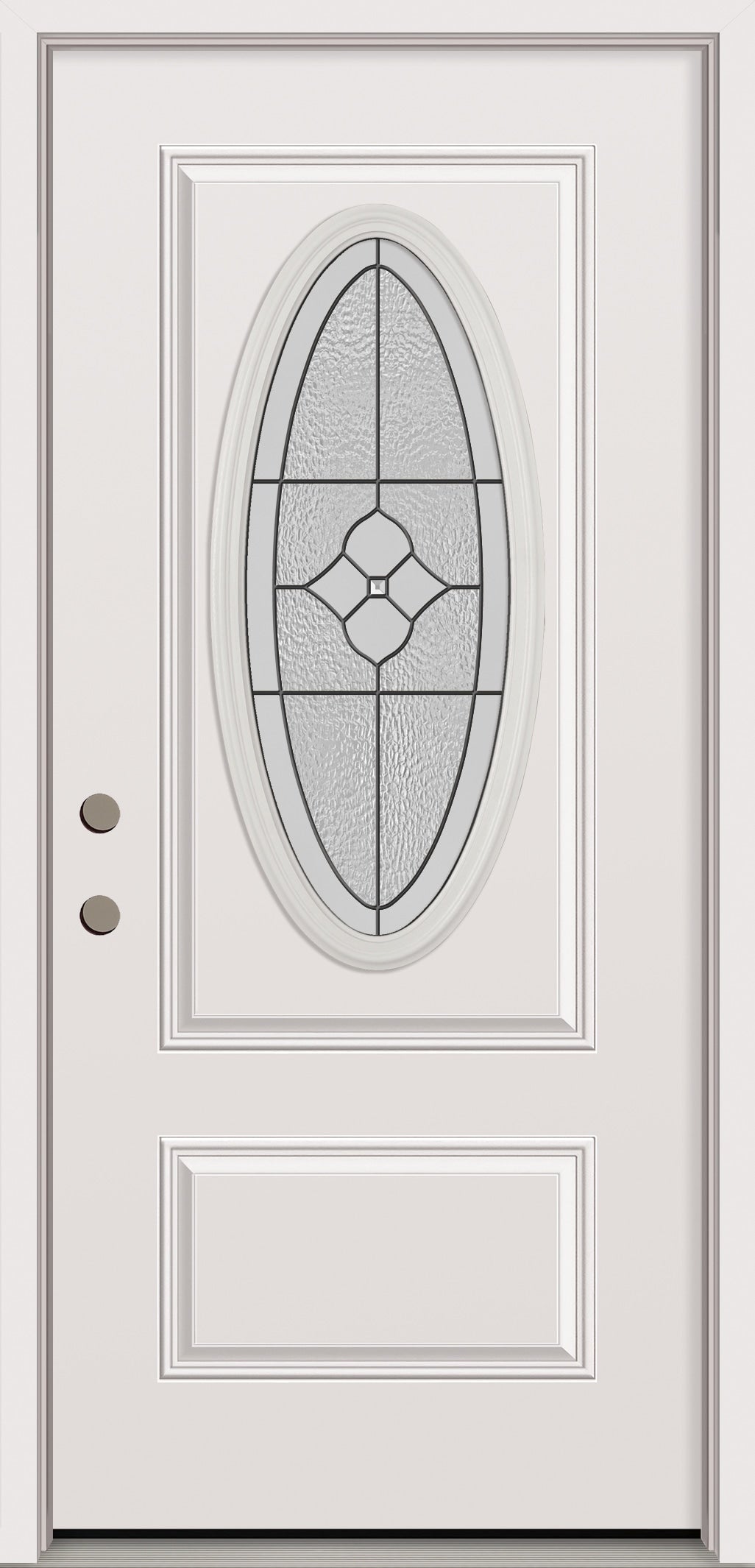 5517514 RELIABILT 36-in x 80-in x 4-9/16-in Steel Right-hand inswing Prehung Residential Insulating core Front Door