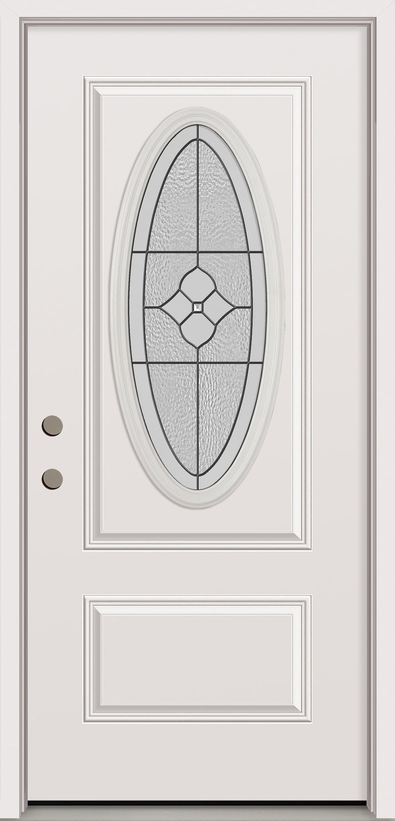 5517514 RELIABILT 36-in x 80-in x 4-9/16-in Steel Right-hand inswing Prehung Residential Insulating core Front Door