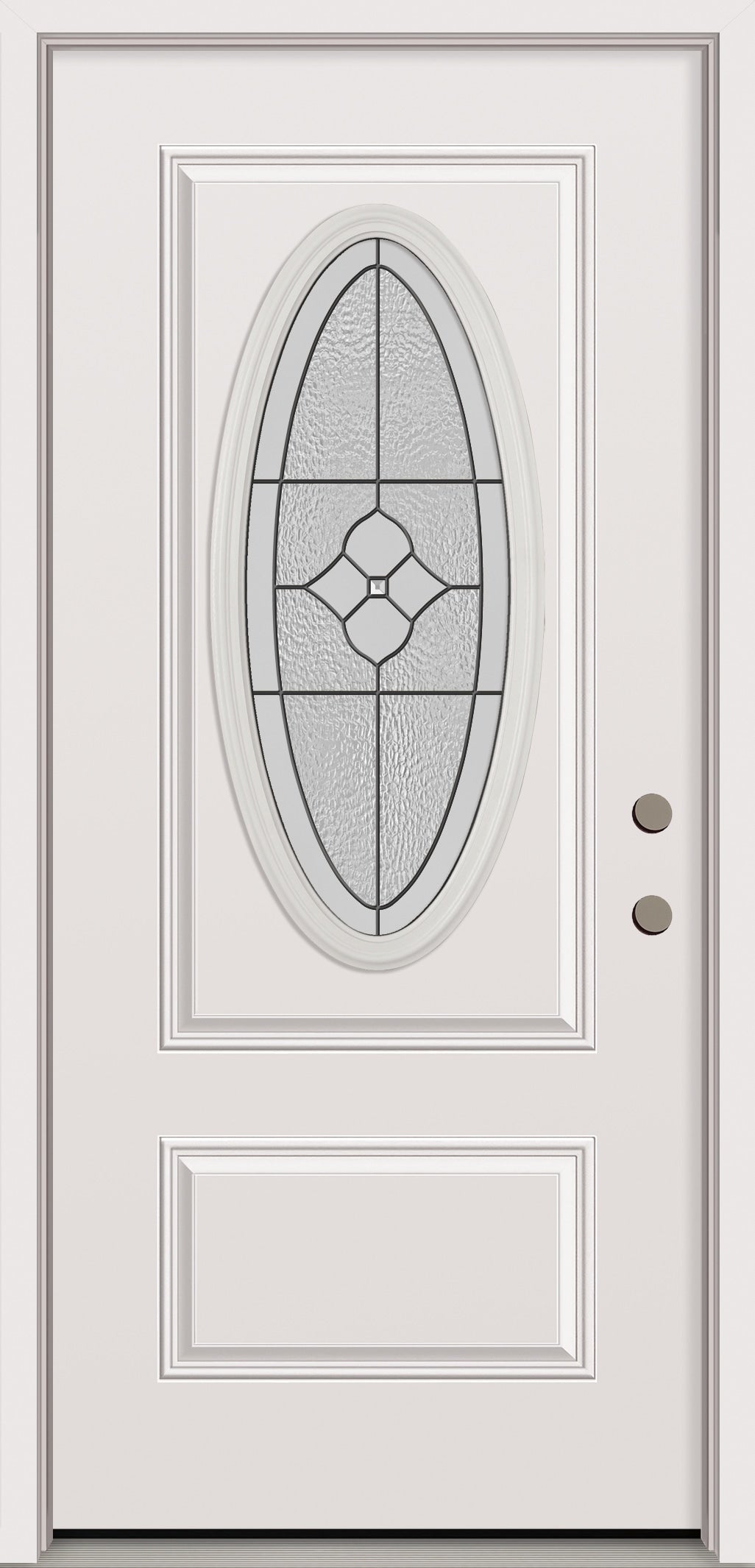 RELIABILT 36-in x 80-in x 4-9/16-in Steel Left-hand inswing Prehung Residential Insulating core Front Door