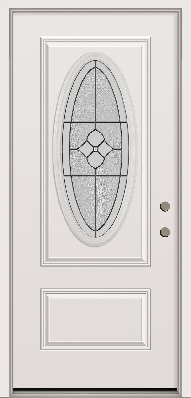 RELIABILT 36-in x 80-in x 4-9/16-in Steel Left-hand inswing Prehung Residential Insulating core Front Door