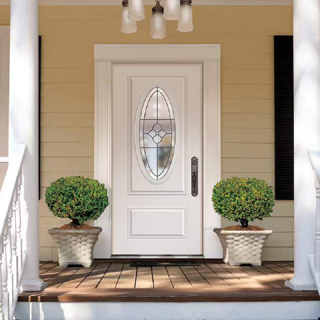 RELIABILT 36-in x 80-in x 4-9/16-in Steel Right-hand inswing Prehung Residential Insulating core Front Door, 5517514, #10124820, FINAL PRICE: $349.99 + TAX