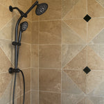 Alpine Reserve Matte Black 5.98-in Shower Faucet Bar System with 2-way Diverter