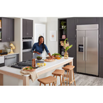 KitchenAid 20.8-cu ft Counter-Depth 36-in Side-by-Side Refrigerator Built-In + Water and Ice Dispenser (Stainless Steel), KBSD706MPS/00 *JR2510, Retail: $11,099.00, FINAL PRICE: $6,999.99 + TAX