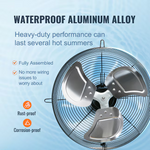 VEVOR Shutter Exhaust Fan 10 Outdoor Silver Wall Mounted Fan, AMX-FAG10 BYCSPQSDJAC10PBM8V1 *HD2509, Retail: $53.99, FINAL PRICE: $29.99 + TAX