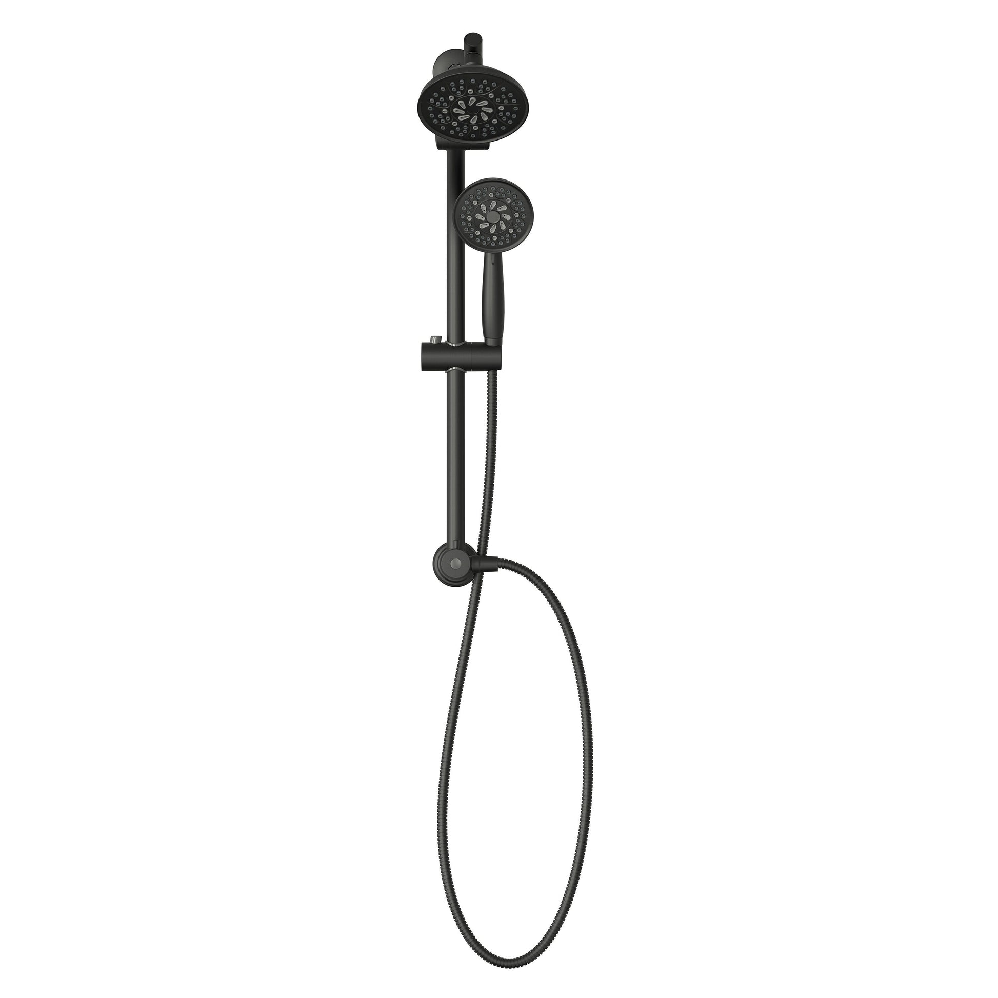 Alpine Reserve Matte Black 5.98-in Shower Faucet Bar System with 2-way Diverter