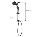 Alpine Reserve Matte Black 5.98-in Shower Faucet Bar System with 2-way Diverter