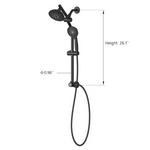 Alpine Reserve Matte Black 5.98-in Shower Faucet Bar System with 2-way Diverter, 58101-X607011 *JR2511, Retail: $199.98, FINAL PRICE: $119.99 + TAX