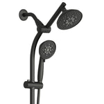 Alpine Reserve Matte Black 5.98-in Shower Faucet Bar System with 2-way Diverter