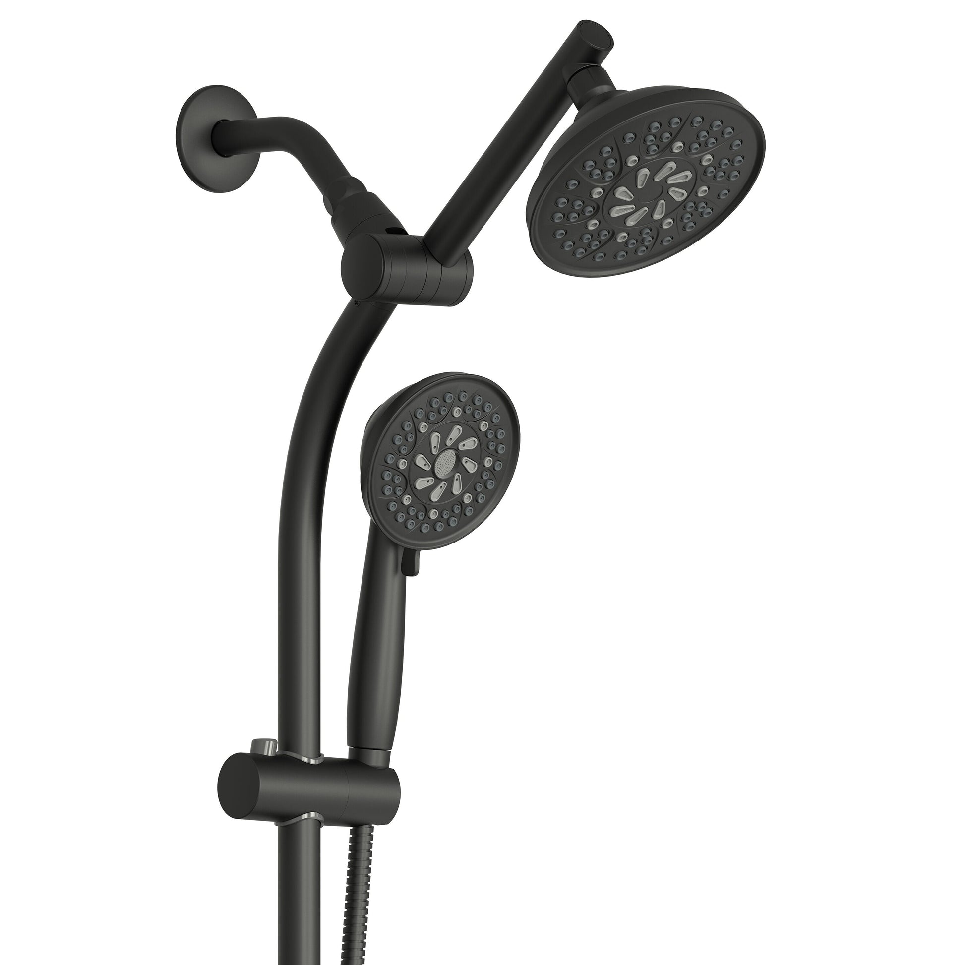 Alpine Reserve Matte Black 5.98-in Shower Faucet Bar System with 2-way Diverter