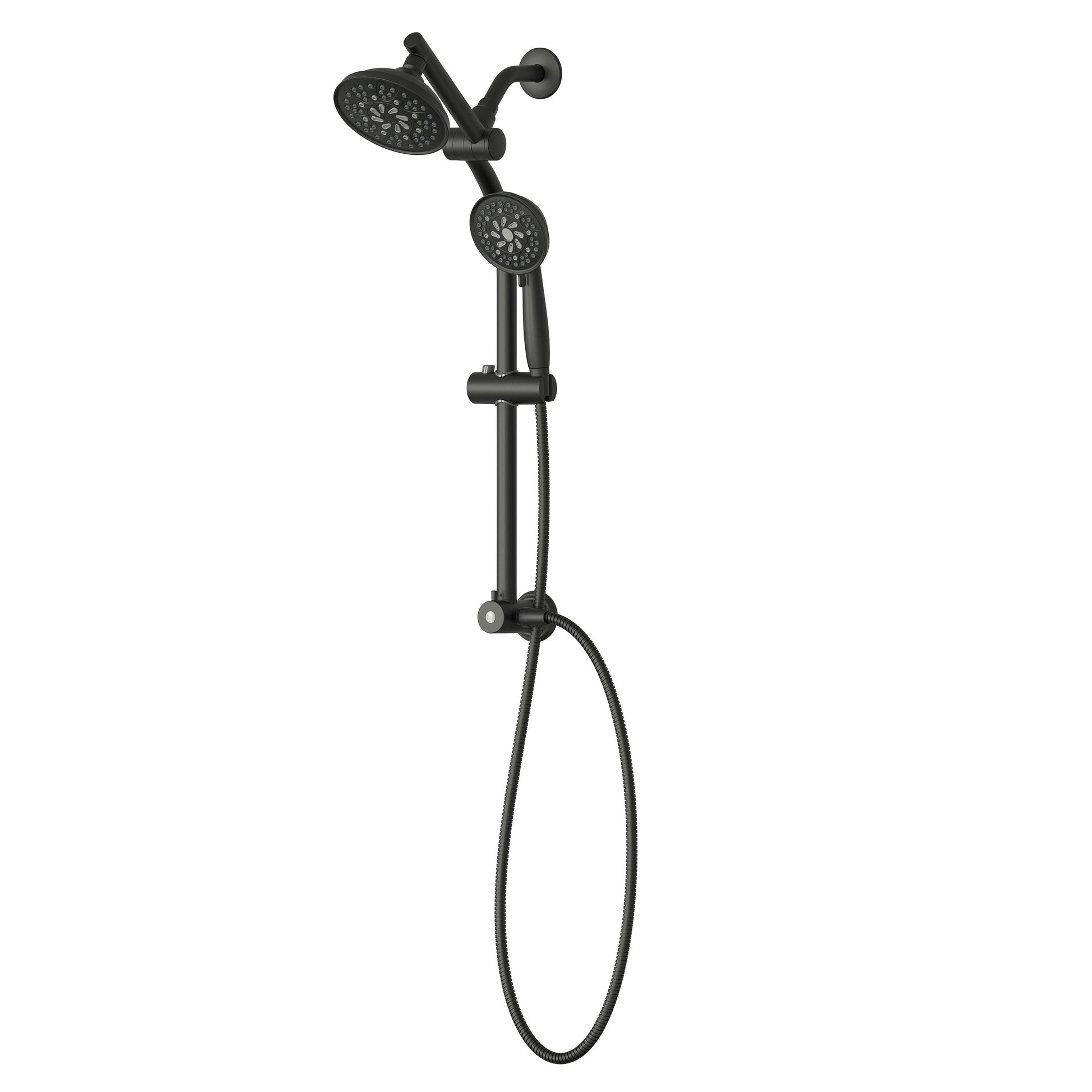 Alpine Reserve Matte Black 5.98-in Shower Faucet Bar System with 2-way Diverter