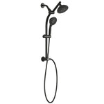 Alpine Reserve Matte Black 5.98-in Shower Faucet Bar System with 2-way Diverter