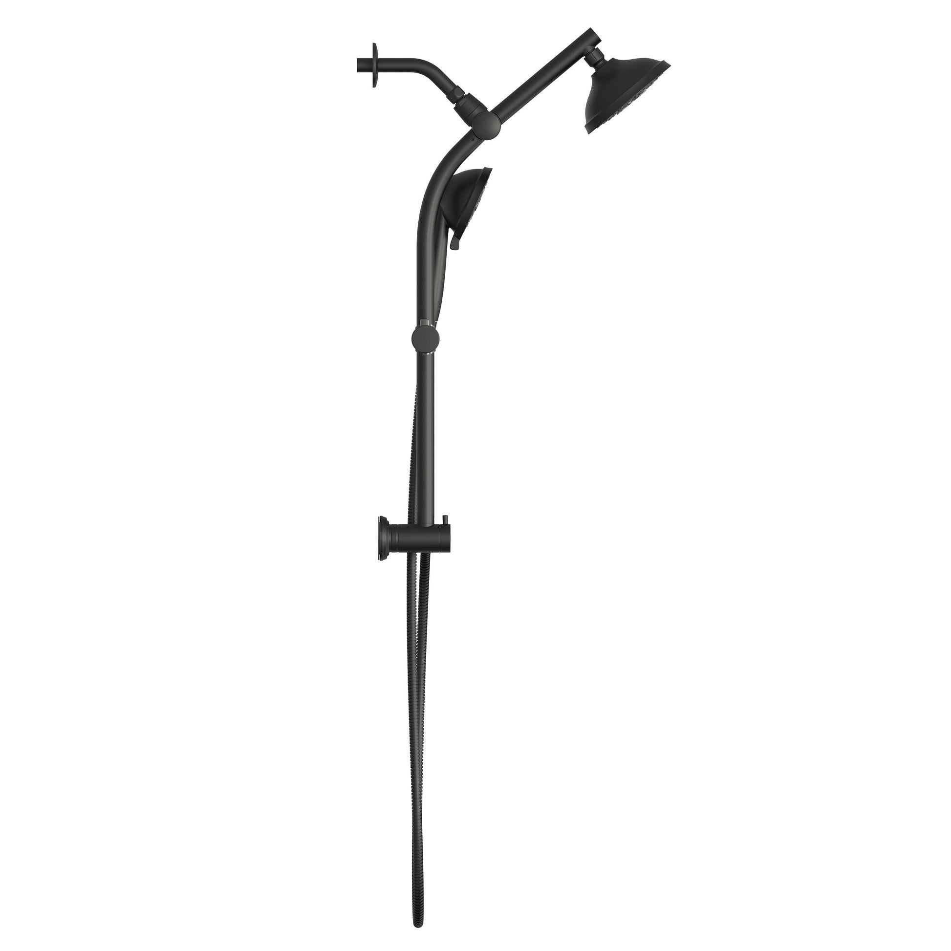 Alpine Reserve Matte Black 5.98-in Shower Faucet Bar System with 2-way Diverter