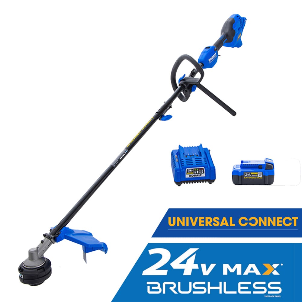 Kobalt 24-volt 15-in Split Shaft Attachment Capable Battery String Trimmer 4.0 Ah (Battery Included) (Charger Included [FBM-103]