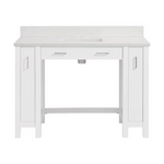 ** Assembly Required ** Alpine Reserve Odell ADA 48-in White Undermount Single Sink Bathroom Vanity with Carrara Engineered Marble Top, 1808VADA-48-201-925-UM, [FB268], FINAL PRICE: $749.99 + Tax