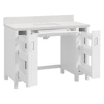 ** Assembly Required ** Alpine Reserve Odell ADA 48-in White Undermount Single Sink Bathroom Vanity with Carrara Engineered Marble Top, 1808VADA-48-201-925-UM, [FB268], FINAL PRICE: $749.99 + Tax