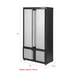 Kobalt 36-in W x 72-in H x 18.5-in D Freestanding Steel Garage Cabinet in Silver, 19005   2368775 *JR2401 [FB195], MSRP: $449.00, Final Price: $299.99 + Tax