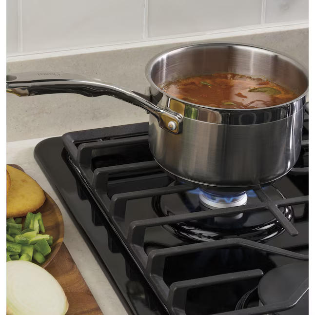 GE Profile 30-in 4 burners Black Gas Cooktop with Downdraft Exhaust, PGP9830DRBB *JR2507, Retail: $2,999.00, FINAL PRICE: $1,799.99 + TAX