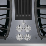 GE Profile 30-in 4 burners Stainless Steel Gas Cooktop with Downdraft Exhaust