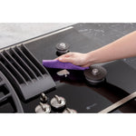 GE Profile 30-in 4 burners Stainless Steel Gas Cooktop with Downdraft Exhaust