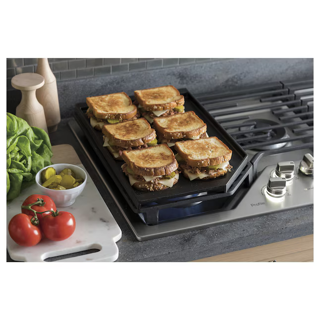 GE Profile 36-in 5 burners Stainless Steel Gas Cooktop, PGP7036SLSS