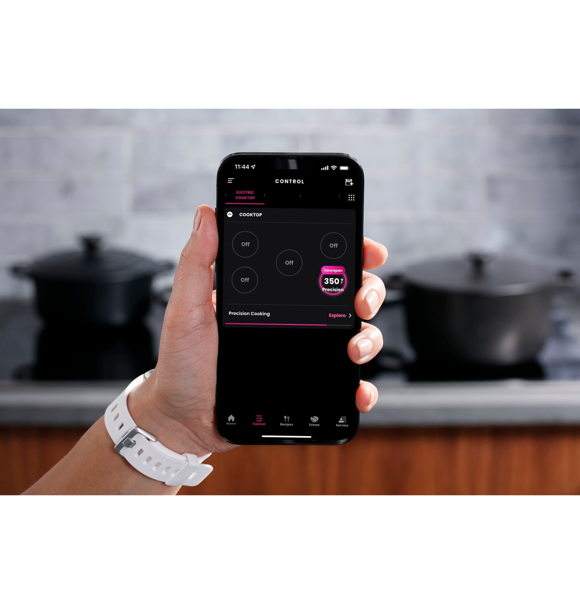GE Profile 36-in 5 burners Black Smart Compatible Induction Cooktop with Bridge Element
