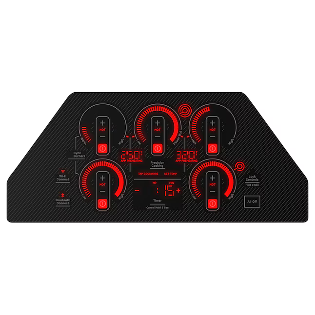 GE Profile 36-in 5 burners Smooth Surface (Radiant) Black Smart Compatible Electric Cooktop with Bridge Element, PEP7036DTBB *JR2508, Retail: $2,199.00, FINAL PRICE: $999.99 + TAX