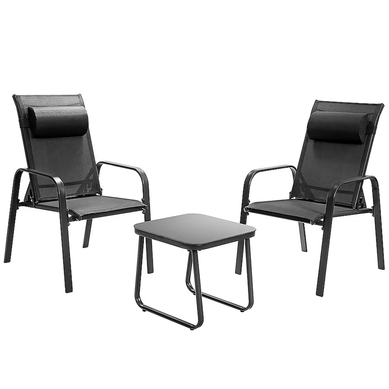 Costway 3-Piece Patio Conversation Set with Black, NP10222BK *HD2409, Retail: $199, FINAL PRICE: $119.99 + TAX
