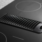 GE Profile 30-in 4 burners Smooth surface Black Electric Cooktop with Downdraft Exhaust with Bridge Element